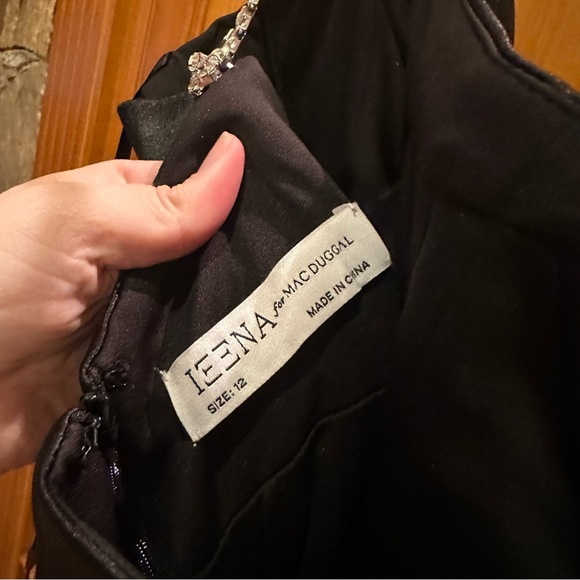 MAC DUGGAL CHARMEUSE RHINESTONE STRAP TRUMPET GOW - Picture 14 of 15